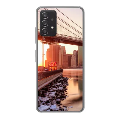 Produktbild von MuchoWow® Handyhülle Schutzhülle Hülle für Samsung galaxy a73 New York - Brooklyn - Brücke Silikon Softcase Handy Hülle - Handyhülle