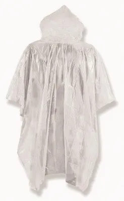 Produktbild von Regenponcho 130x205 cm Regencape transparent 45g Regenumhang Uni