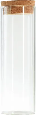 Produktbild von Minivasen Glas Reagenzglasvase mit Korkdeckel Ø4cm H12cm 6er Set, 6 Stück