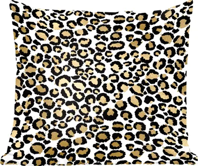 Produktbild von MuchoWow® Zierkissen Sofakissen Wohnzimmer Dekokissen 60x60 cm Muster - Pantherdruck - Gold - Sitzfläche - Foto Polster
