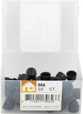 Produktbild von Abdeckkappenmutter M6 schwarz Kunststoff Dose 50 Stk.