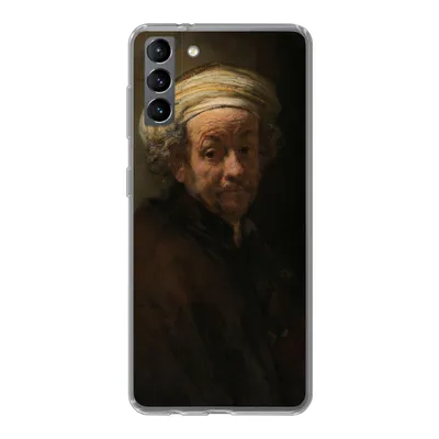 Produktbild von MuchoWow® Handyhülle Schutzhülle Hülle für Samsung Galaxy S21 Plus Selbstbildnis als Apostel Paulus - Gemälde von Rembrandt van Rijn Silikon Softcase Handy Hülle - Handy-Tasche