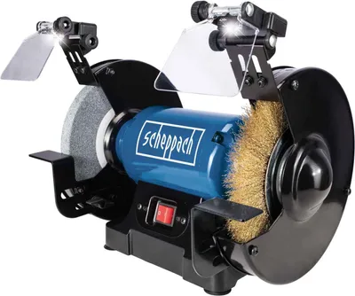 Produktbild von Scheppach Doppelschleifer SM200LB mit LED-Beleuchtung 230V | 500 Watt | Schleifstein 200x20mm | K36 | Drahtbürste 16mm Breite