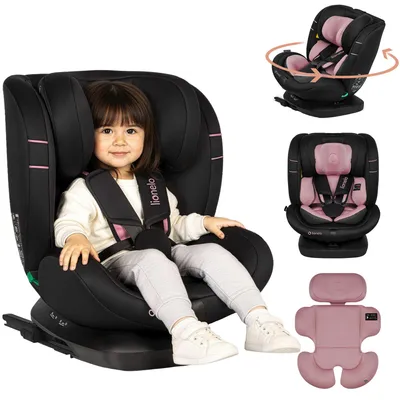 Produktbild von Lionelo Bastiaan i-Size Autokindersitz ab Geburt bis 12 Jahre, ab 0 kg bis 36 kg, i-Size, Isofix + Top Tether - Pink Rose