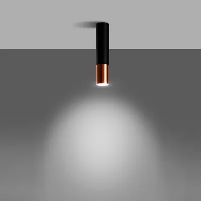 Imagen del producto de Lámpara de techo Loopez, metal, color cobre, marca SOLLUX