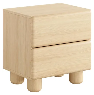 Image de Selsey Lomo - Table de chevet, aspect bois en chêne, 50 cm