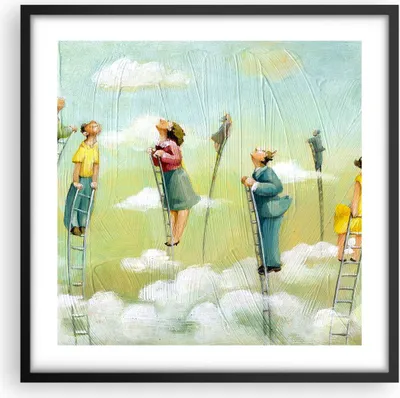 Produktbild von Gerahmtes Poster - Schwarzer Rahmen - Abstraktion modern - 50x50 cm - Wand Bild - Wanddeko - Wandbilder - Kunstposter - Wandposter - Bilderrahmen - Bilder - Kunstdruck - Wandbild - P2BAC50x50-3642