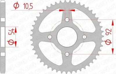 Immagine prodotto di SP 1074407002 Pignone posteriore standard AFAM in acciaio 12115 - 420 per MBK X-POWER