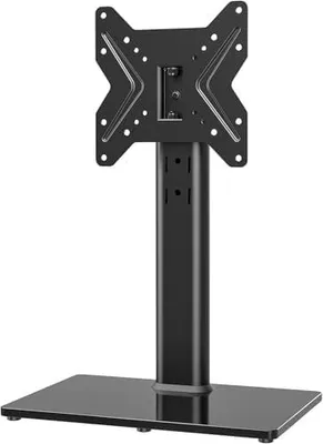 Produktbild von TV Standfuß Universal Höhenverstellbar Ständer für 19-43 Zoll TV Fernsehtisch Halterung Fernsehständer LCD LED Flachbildfernseher Stand Aufsatz VESA 200x200 Tischständer/Schwarz, hält bis zu 45kgs