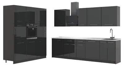 Immagine prodotto di Cucina componibile Vicco Fame-Line Antracite lucido/Antracite 460 cm, PL Marmo, Model 63757