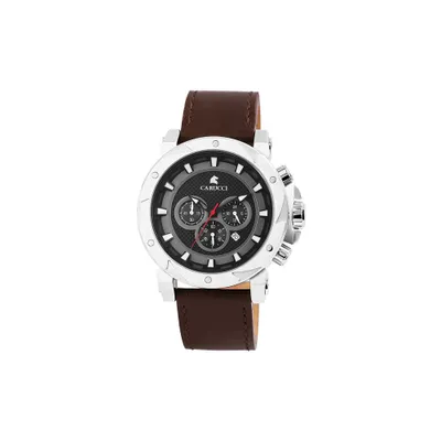 Produktbild von Carucci CA2218SL Chronograph Herrenuhr mit Echtlederband -209,00€