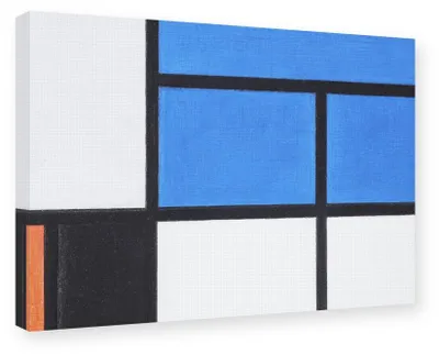 Productafbeelding van Blauwe Vlakken met Oranje Accent