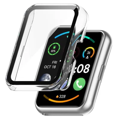 Obrázok produktu pre Plné krytie Galvanizácia TPU hodinky puzdro transparentné pre Huawei Watch Fit 2