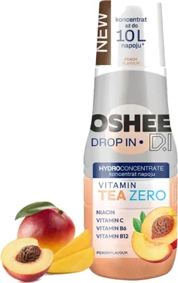 Obrázek produktu pro OSHEE Drop Iced Tea Peach Zero Syrup 500ml, 1 kus