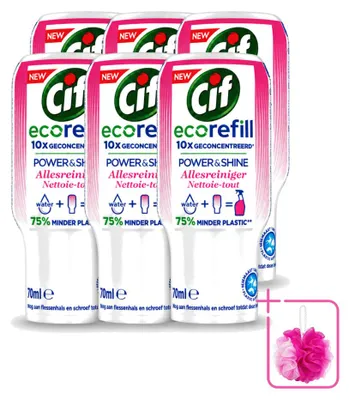 Produktbild von 6 x Cif Power & Shine Allesreiniger Ecorefill - 70 ml - Sparpackung - 6 Stücke