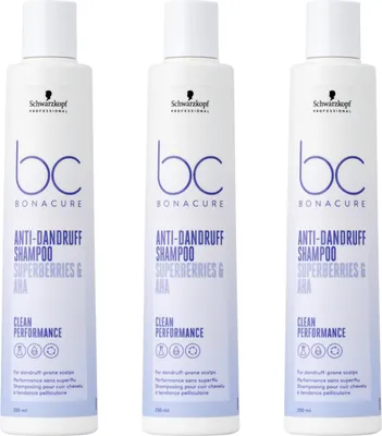 Produktbild von Bonacure Anti-Dandruff Shampoo 3x250 ml