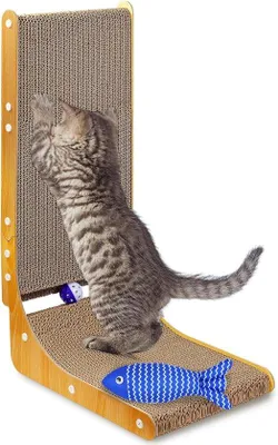 Image de Griffoir en carton en forme de L, 68 cm, haute qualité