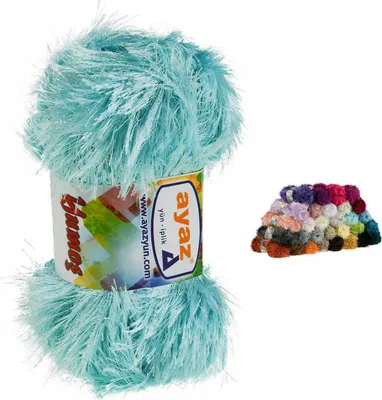 Produktbild von 100g Strickgarn Yumos Fransenstrickgarn Strickwolle Häkelgarn