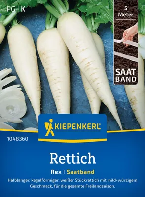 Produktbild von Kiepenkerl Saatband Rex Raphanus sativus niger 5 lfd. Meter