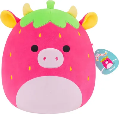 Produktbild von Squishmallows SQCR08584 - Cleary die Erdbeerkuh 30 cm, offizielles Jazwares Plüsch, superweiches Kuscheltier
