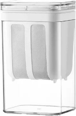 Imagen del producto de Colador para yogur de malla fina, 1100 ml, con tapa, reutilizable, ideal para preparar yogur griego