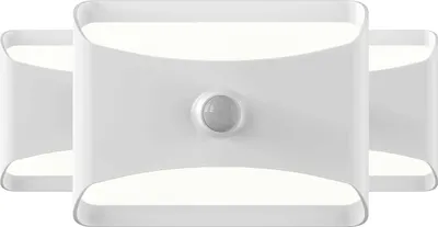 Produktbild von Calex Spot On Wandleuchte, kabellos & batteriebetrieben, mit Bewegungssensor, warmweißes Licht, für innenbereich, Weiß, 3er Pack
