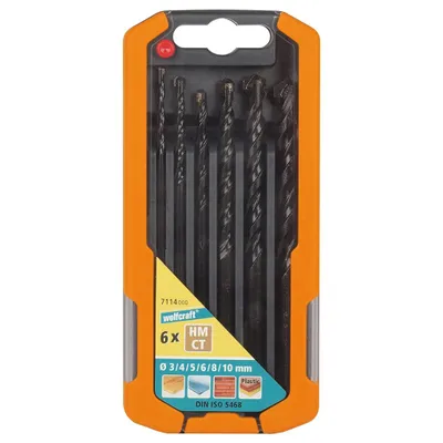 Obrázek produktu pro Wolfcraft Sada 6ks víceúčelový vrták ø3-10mm 7114000