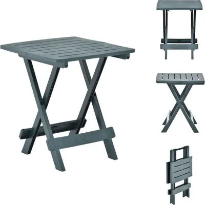 Image de vidaXL Table de jardin pliante Vert 45x43x50 cm Plastique - Tables de jardin
