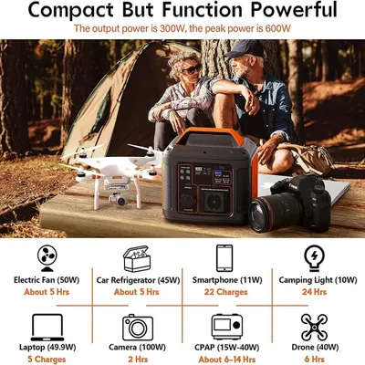 Produktbild von Stromerzeuger – Generatoren – Stromaggregate – Stromgenerator – Generator – 300W – 296Wh – 230V AC und DC Anschlüsse