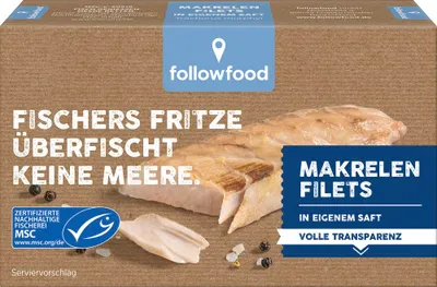 Produktbild von Makrelen Filets im eigenen Saft Natur 125g