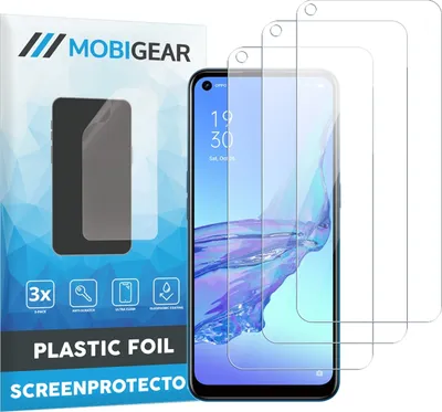 Produktbild von Mobigear  OPPO A53 Displayschutz Schutzfolie - Hüllenfreundlich (3er Pack)
