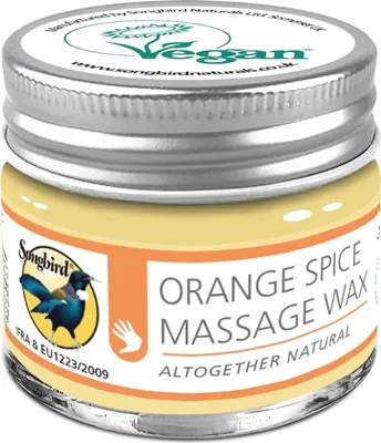 Produktbild von Songbird Veganes Orange Spice Massagewachs 20 Gr