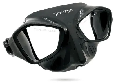 Immagine prodotto di Maschera da apnea Spetton Storm in silicone, nera  Nera, taglia unica
