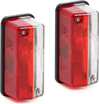Produktbild von Wiltec 2x Positionsleuchte, Umrissleuchte für Anhänger 2er Set, Begrenzungsleuchte mit Halterung, Anhängerbleuchtung mit E-Prüfzeichen