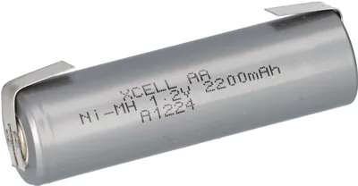 Produktbild von XCell Akku Mignon AA 2200 mAh 1,2V NiMh mit U Lötfahne Flattop Hochstrom