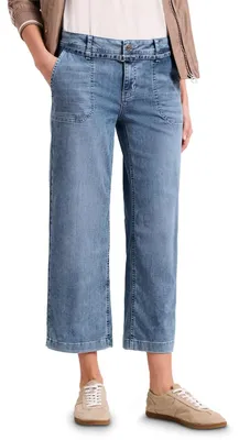 Produktbild von Street One Mid Waist Wide Leg Jeans im Loose Fit mid Blue Random wash 34