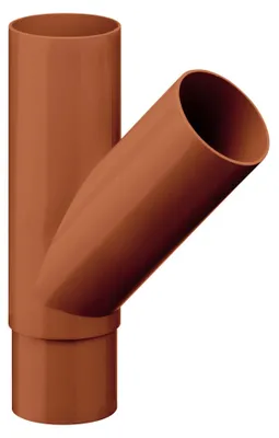 Produktbild von INEFA Abzweiger Fallrohr 45 Grad, PVC DN50/50 Braun Rohrabzweiger Dachrinnenzubehör, einfache Montage,  Germany