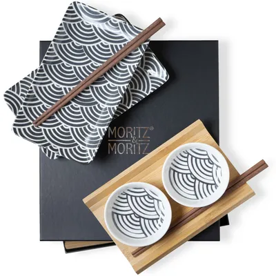 Produktbild von Moritz & Moritz Gourmet - Sushi Set 6 teilig schwarze Bögen