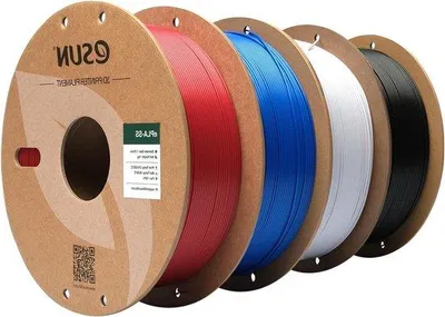 Produktbild von 1,75mm ePLA Filament rot-schwarz-blau 1KG Spule 3D Drucken +/- 0,03mm Genauigkeit