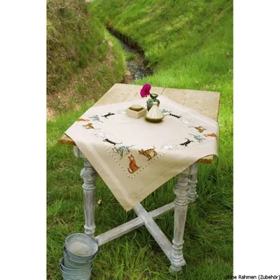 Image de Set de broderie pour nappe Vervaco Cats dans toutes les couleurs, gaufré
