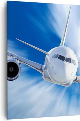 Produktbild von Bild auf Leinwand - Leinwandbild - Einteilig - Luftfahrt Flugzeug Flug - 70x100cm - Wand Bild - Wanddeko - Wandbilder - Leinwanddruck - Wanddekoration - Leinwand bilder - Wandbild - PA70x100-2537