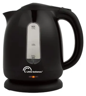 Wasserkocher 1,7 l, 2200 W, 360°-Basis, schwarz