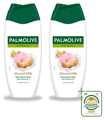 Produktbild von 2 x Palmolive Douchegel Almond Milk - 250 ml - Vorratspackung - 2 Stücke