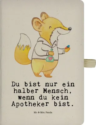 Produktbild von Mr. & Mrs. Panda Kladde Apotheker Herz - Transparent - Geschenk, Beruf, Approbation, Notizheft, notizbuch, Staatsexamen, Journal, Pharmazie, Spruch, Skizzenbuch, Tagebuch