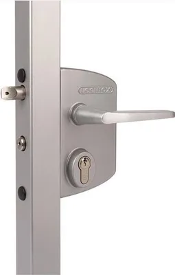Immagine prodotto di Set di serrature per porte a rete LAKQ, PZW, 160 x 90 x 31 mm, alluminio argentato