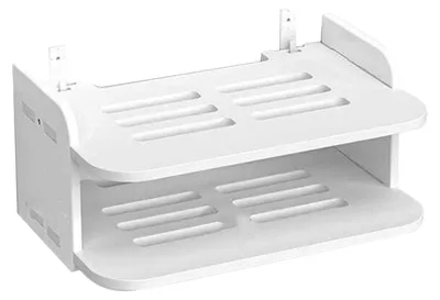 Produktbild von Aufbewahrungsbox für WLAN-Router – Wandmontage – Aus Holzwerkstoff – Für Kabel – Für Streaming-Geräte – Geeignet für Büros – Format: 21 cm x 3,4 cm x 31,5 cm