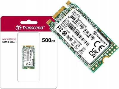 Obrázok produktu pre Transend M.2 Ssd 500Gb 2242 Sata3 B+M Ts500Gmts425S 3D Nand 530/480Mb