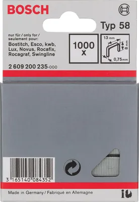 Image de Bosch 1000 Agrafes 8/13mm Type58