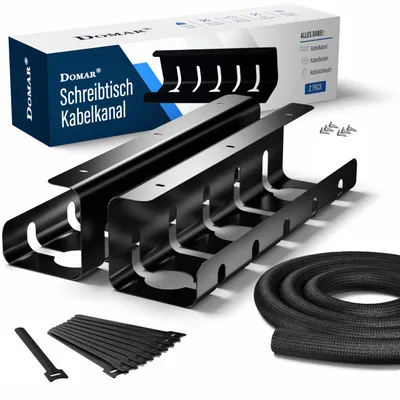 Zdjęcie produktu dla Zestaw organizerów kabli "Desk Set" (2 sztuki), system zarządzania kablami dla uporządkowanego stanowiska pracy