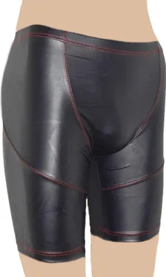 Produktbild von Herren Fitness Kunstlederhose knielang